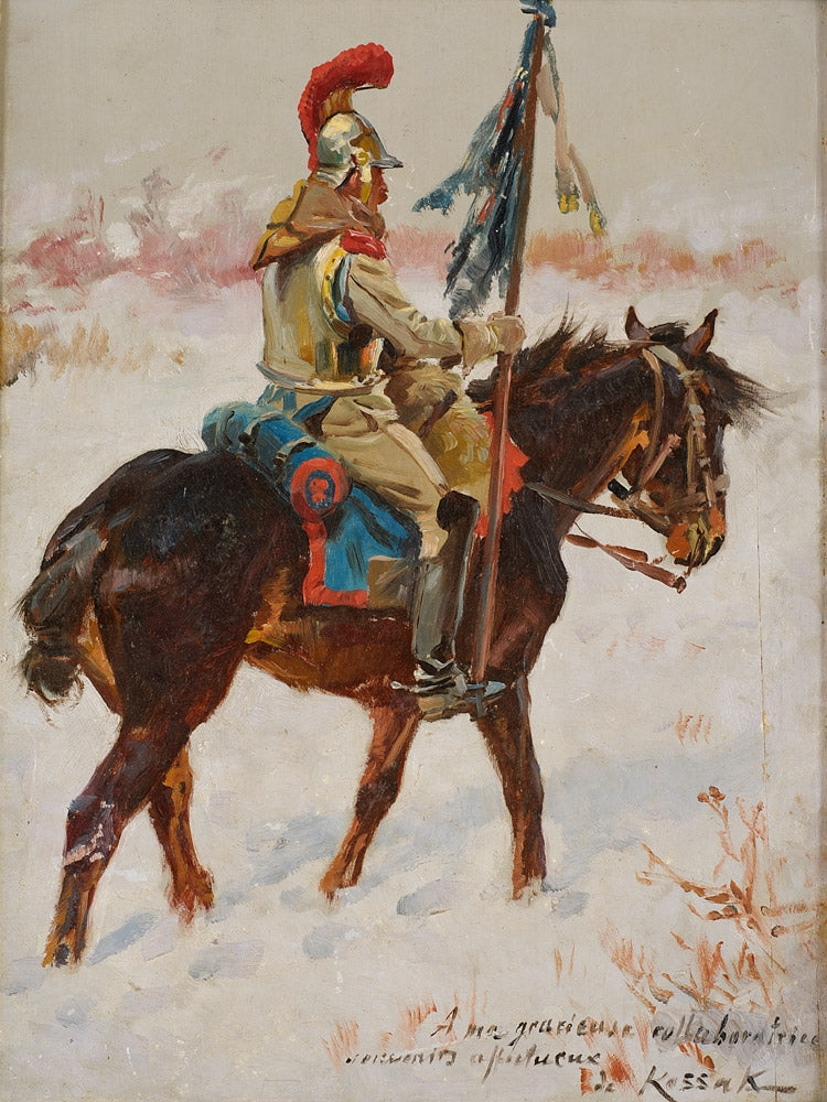 Polish Cuirassier by Wojciech Kossak,A3(16x12")Poster