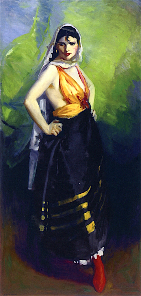 Betalo Rubio, Dramatic Dancer, vintage artwork by Robert Henri, 12x8" (A4) Poster