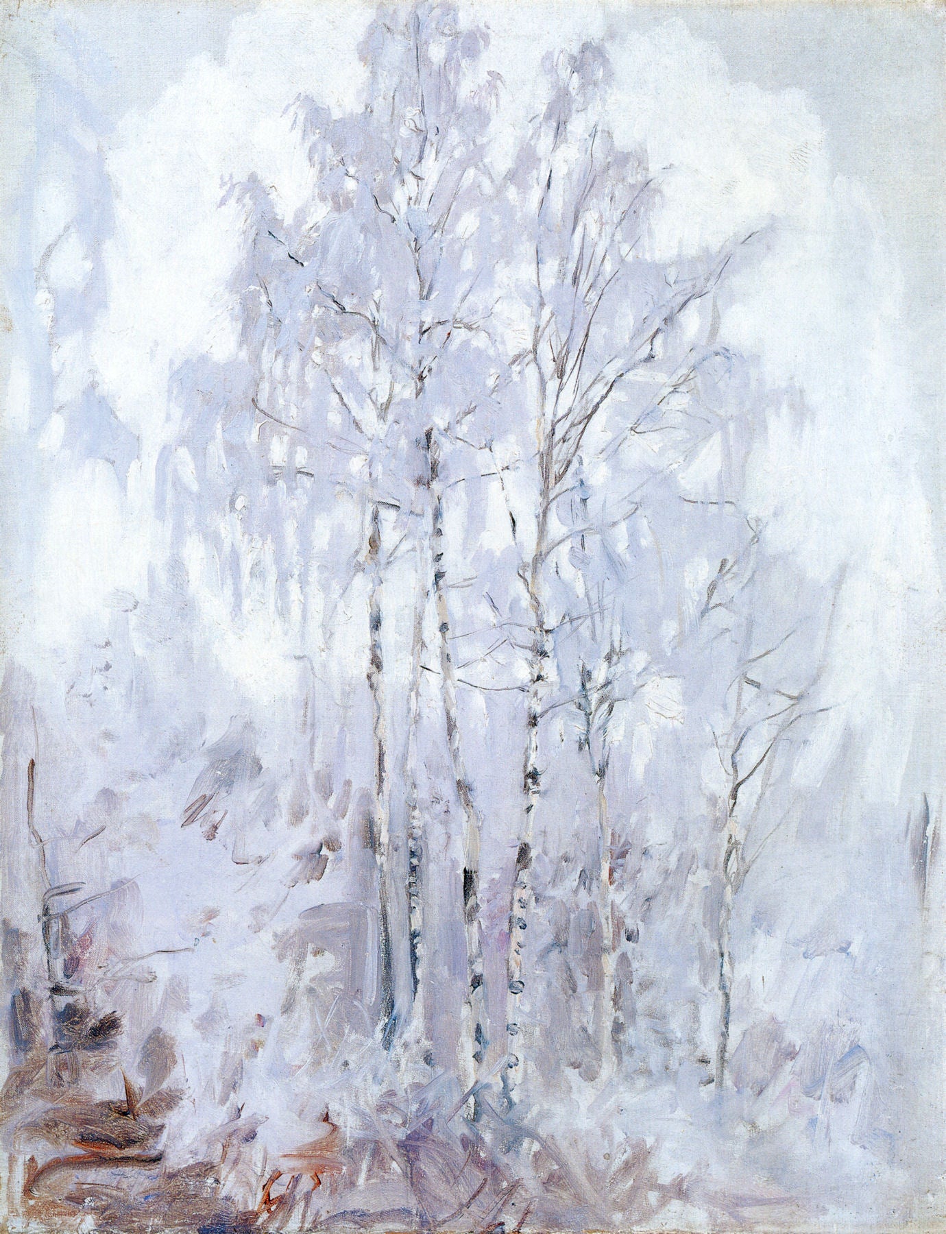Frosty Birch Trees, vintage artwork by Akseli Gallen-Kallela, 12x8" (A4) Poster