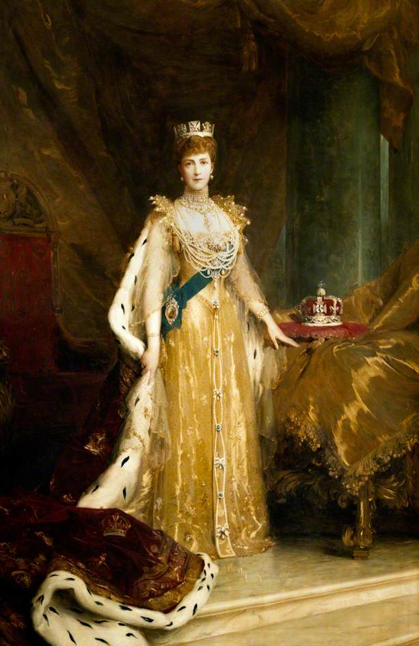 Queen Alexandra of Denmark, vintage artwork by Sir Luke Fildes, 12x8