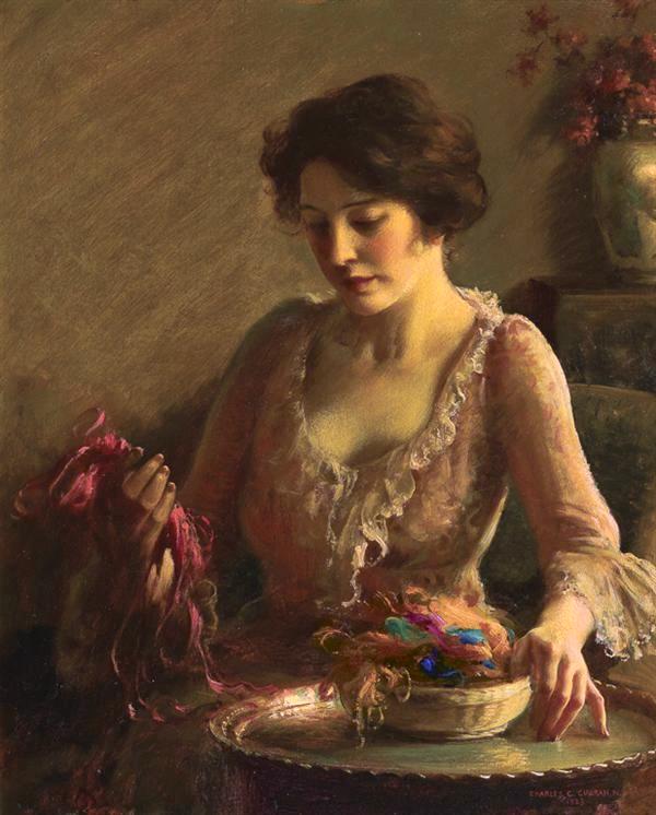 Choosing the Colors by Charles Courtney Curran,A3(16x12")Poster