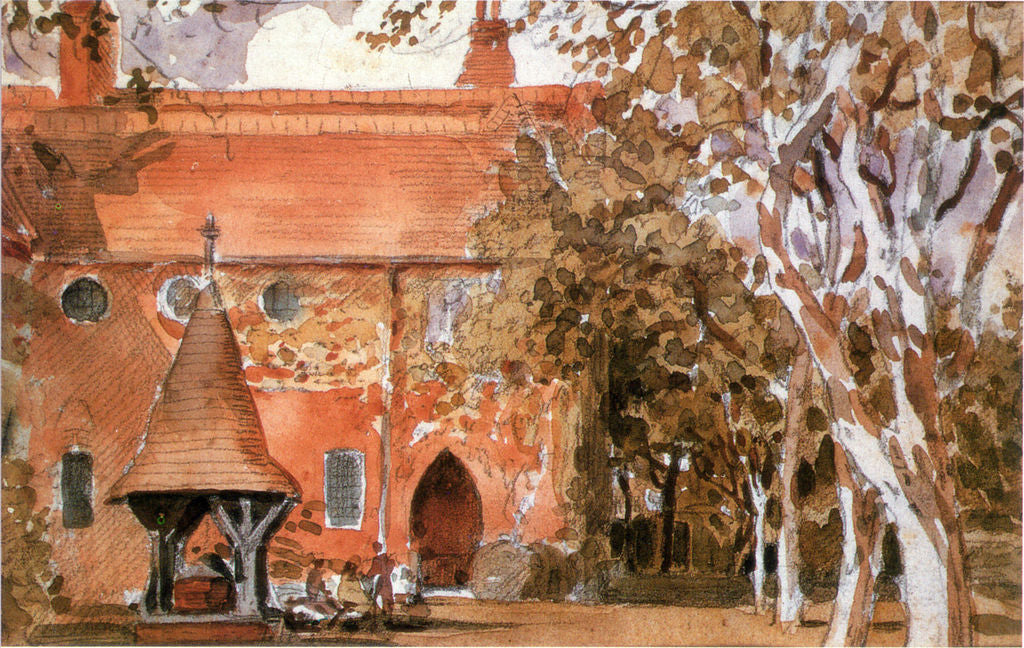 Red House, Bexleyheath, vintage artwork by Walter Crane, 12x8" (A4) Poster