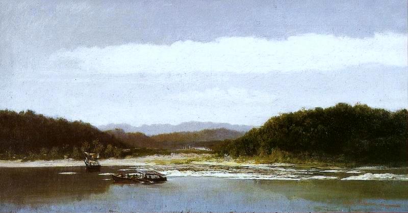 View of Guanabara Bay, vintage artwork by Adolphe Theodore Jules Potemont, 12x8" (A4) Poster