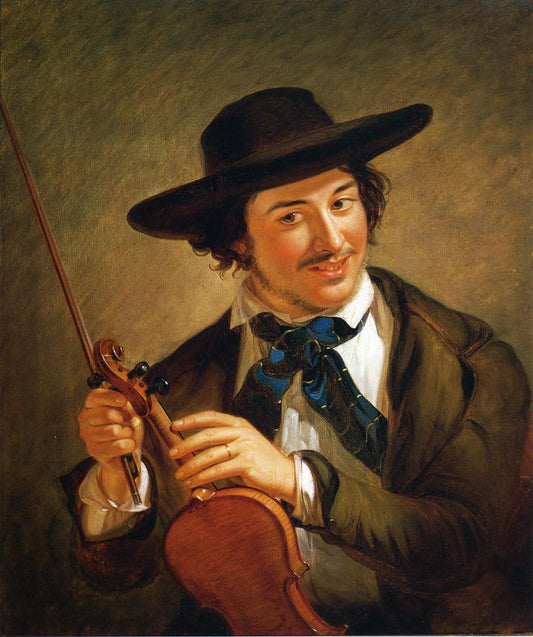 Just in Tune, vintage artwork by William Sidney Mount, A3 (16x12") Poster Print