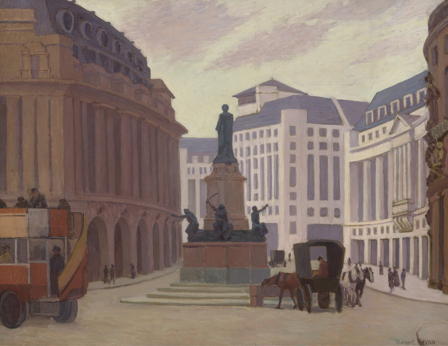 Aldwych, vintage artwork by Robert Bevan, 12x8" (A4) Poster