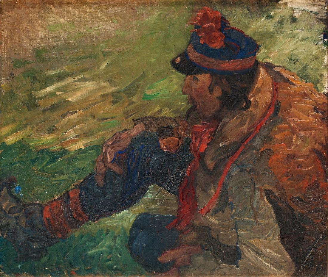 Lapp-Simon, vintage artwork by Helmer Osslund, 12x8" (A4) Poster