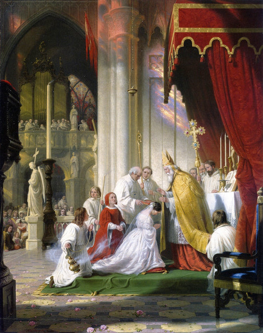 Taking the Veil, vintage artwork by Robert Walter Weir, A3 (16x12") Poster Print