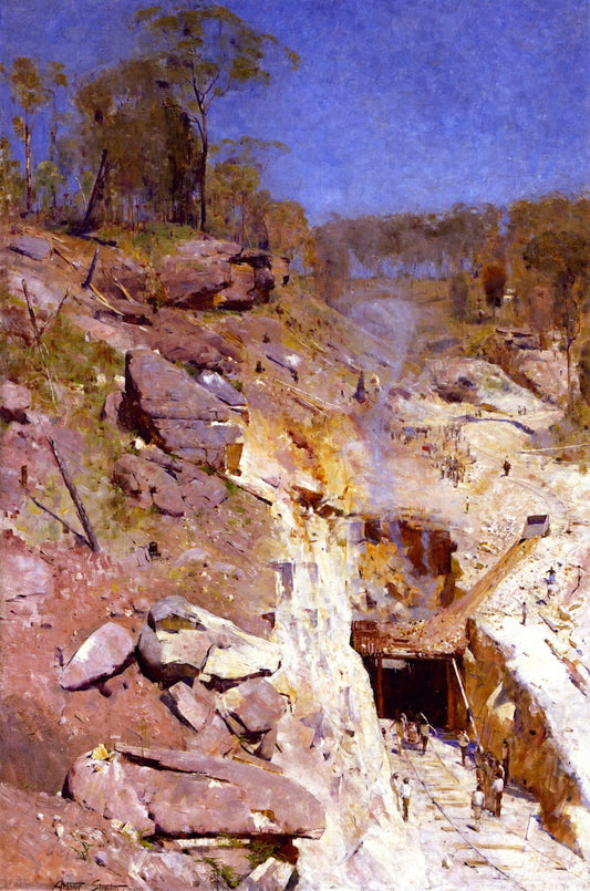 Fire's On, vintage artwork by Sir Arthur Streeton, 12x8" (A4) Poster