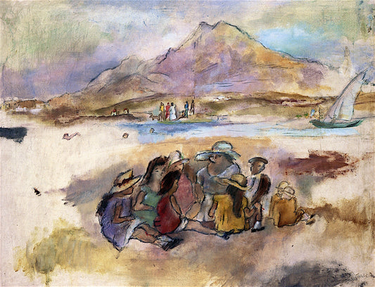 At La Goulette, vintage artwork by Jules Pascin, 12x8" (A4) Poster