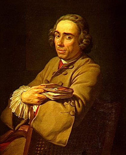 Portrait of a Man in a Red Waistcoat, vintage artwork by Attributed to Jacques-Andre-Joseph Aved, 12x8" (A4) Poster