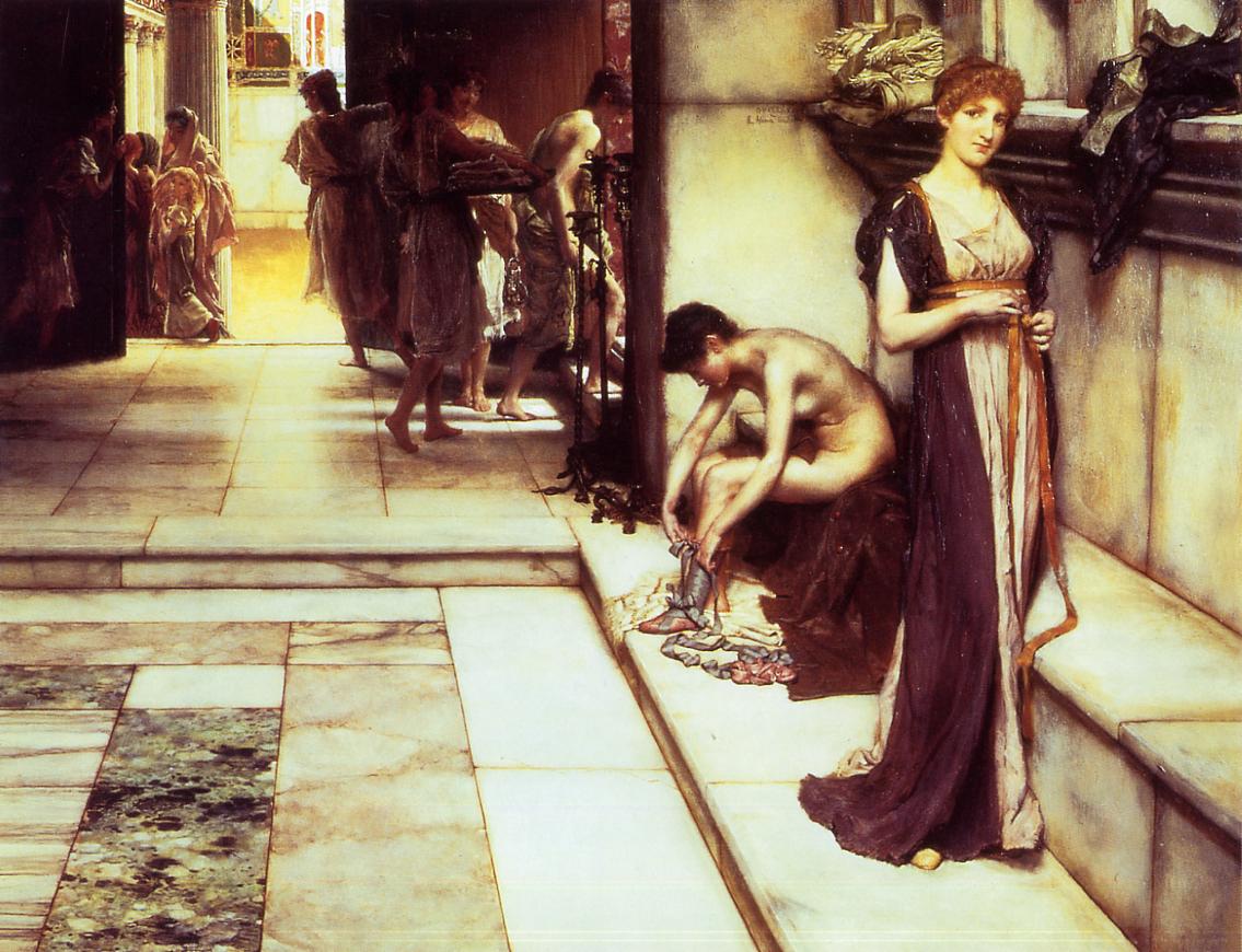 The Apodyterium, vintage artwork by Sir Lawrence Alma-Tadema, 12x8" (A4) Poster
