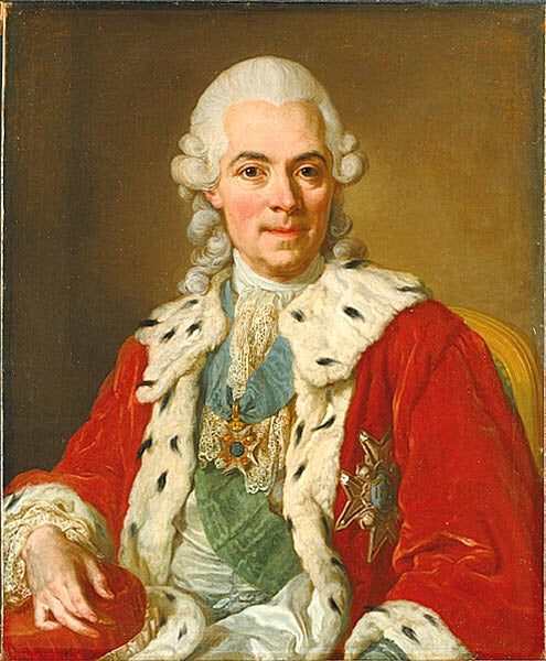 Sven Bunge, vintage artwork by Lorens Pasch the Younger, 12x8" (A4) Poster
