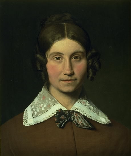 Portrait of Emilie Krohn, nee Købke, the Artist’s Sister-in-Law, vintage artwork by Christen Købke, A3 (16x12") Poster Print