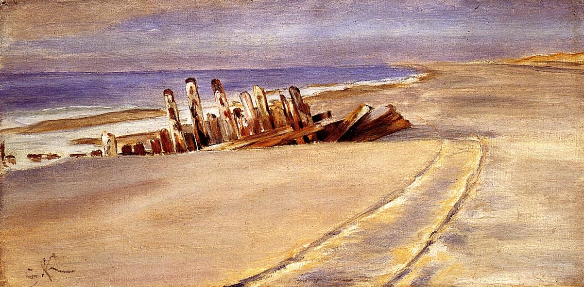 Shipwreck at Skagen North Beach, vintage artwork by Peder Severin Kroyer, 12x8" (A4) Poster