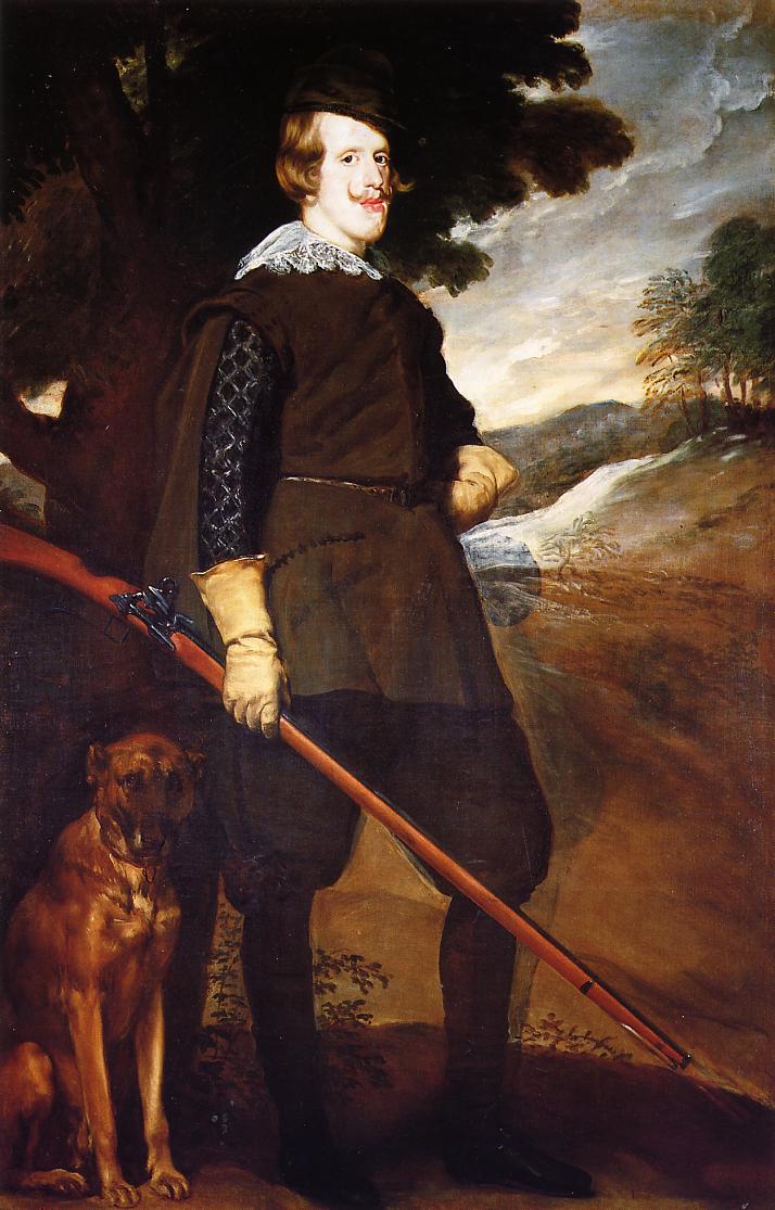 Philip IV as a Hunter, vintage artwork by Diego Velázquez, 12x8" (A4) Poster