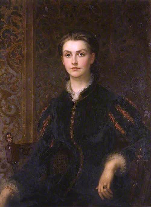 Georgina McKerrell, Wife of Sir Claude Champion de Crespigny, 4th Bt, vintage artwork by Louis William Desanges, A3 (16x12") Poster Print