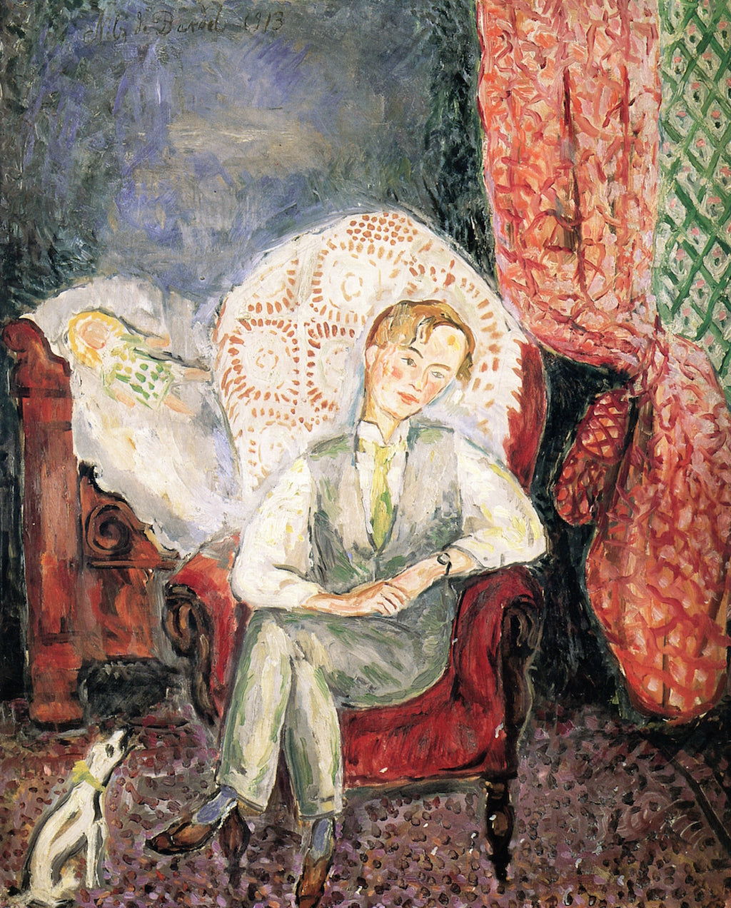 Einar Jolin, vintage artwork by Nils Dardel, 12x8" (A4) Poster