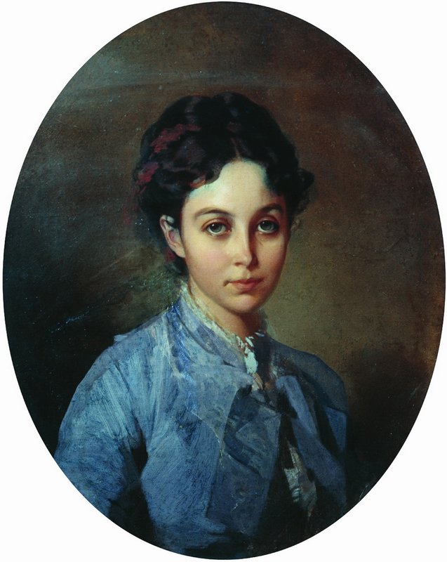 Portrait of Vishnyukova, vintage artwork by Ivan Makarov, 12x8" (A4) Poster