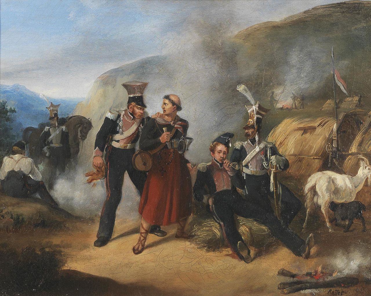 Scenes from the Napoleonic wars (with a monk dressed as a woman), vintage artwork by Auguste Raffet, A3 (16x12") Poster Print