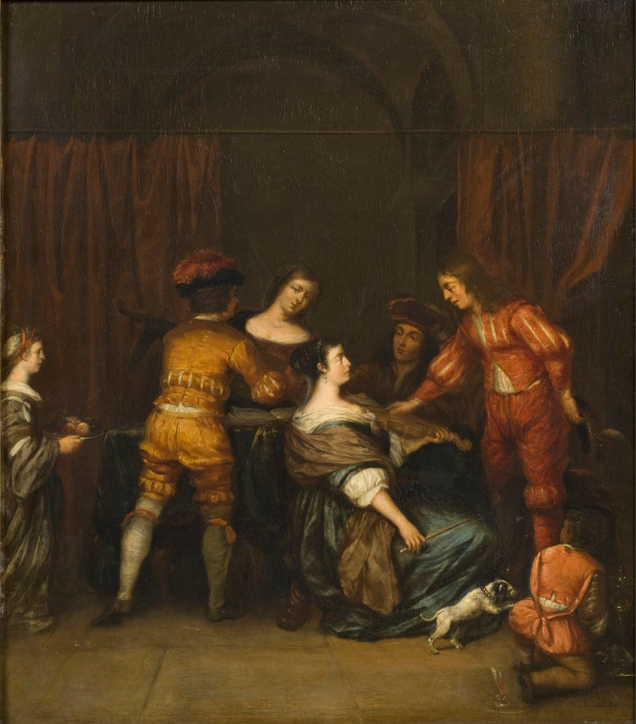 Company Making Music, vintage artwork by Jan Verkolje, 12x8" (A4) Poster