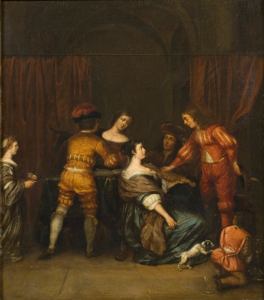 Company Making Music, vintage artwork by Jan Verkolje, 12x8" (A4) Poster