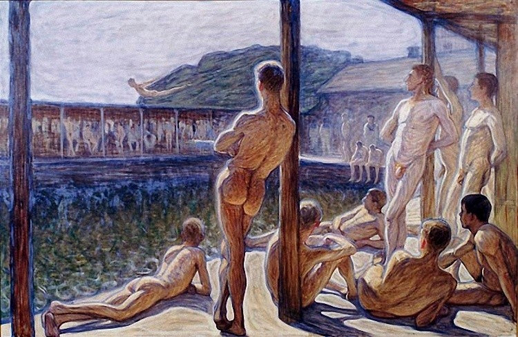 Naval Bathhouse by Eugene Jansson,A3(16x12")Poster
