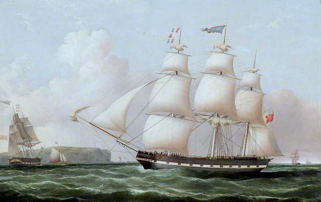 The Ship 'Abbotsford', vintage artwork by Joseph Heard, A3 (16x12") Poster Print