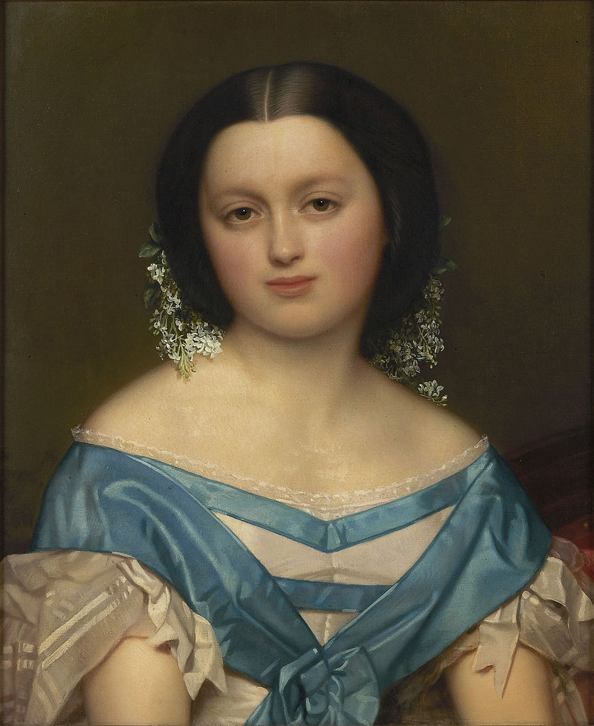 Portrait of Henriette Mayer van den Bergh, vintage artwork by Joseph Henri François Van Lerius, 12x8" (A4) Poster