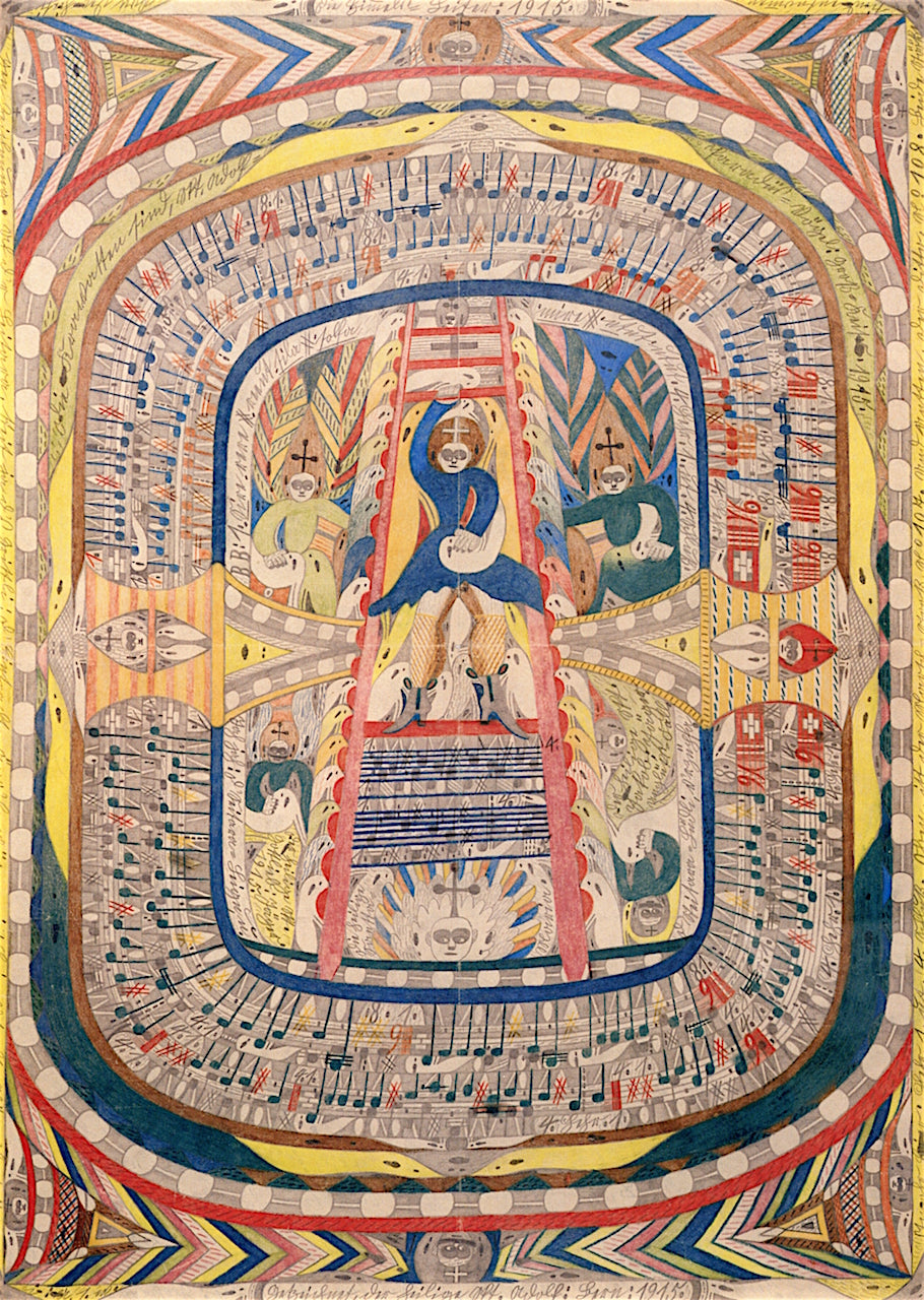 The Heavenly Ladder by Adolf Wolfli,A3(16x12")Poster