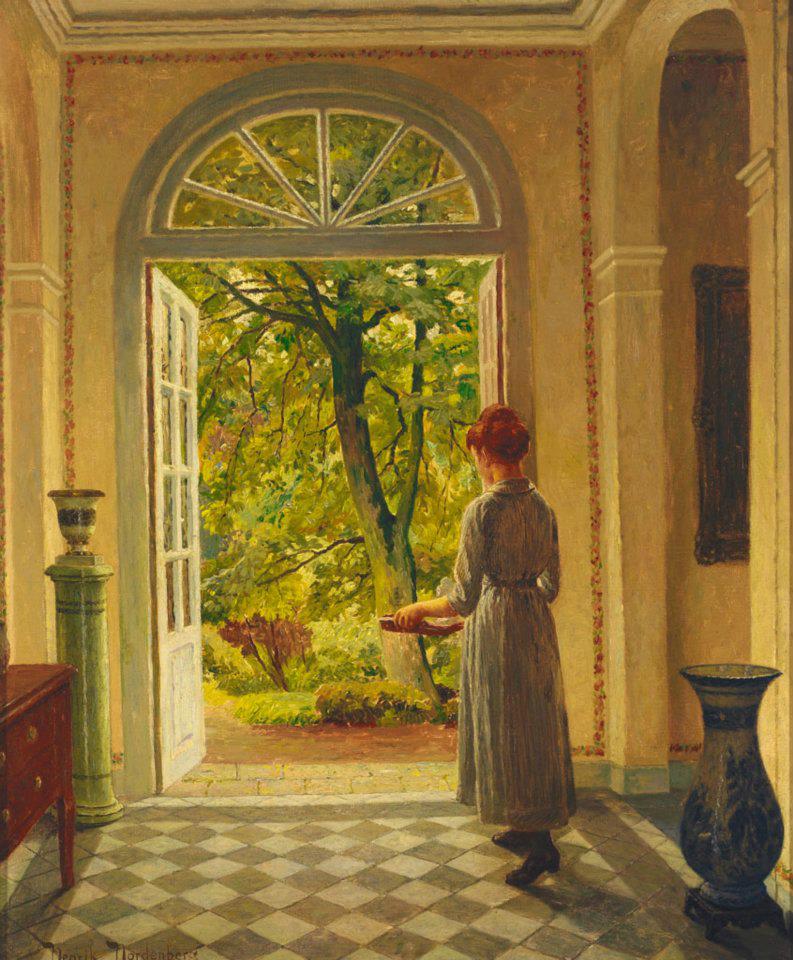 trance of a Stately Villa in the Garden by Henrik Nordenberg,A3(16x12")Poster