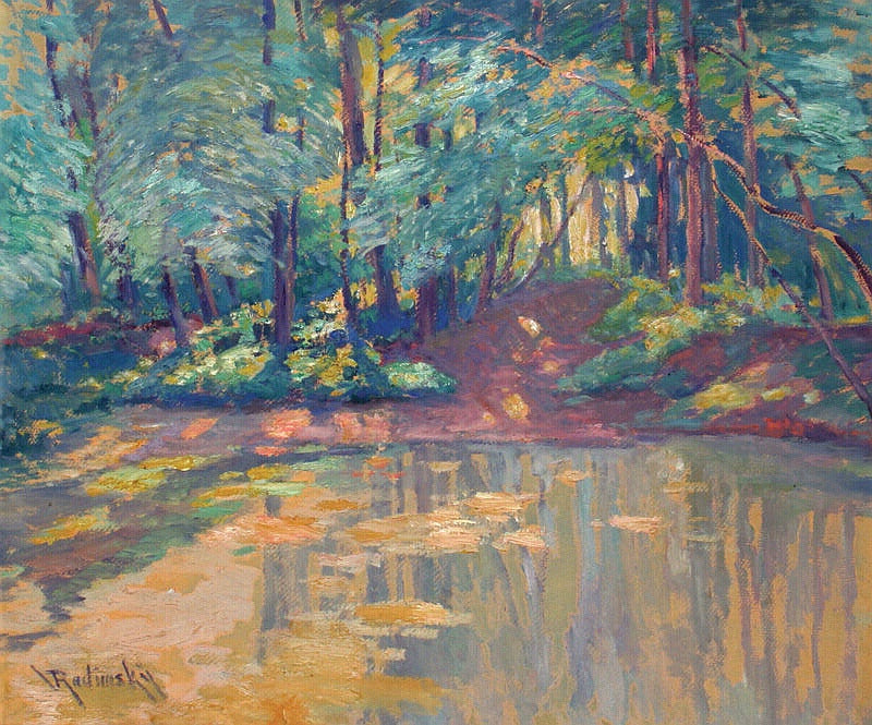 Landscape with a pond by Vaclav Radimsky,A3(16x12")Poster