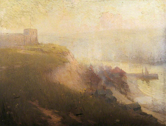 Old Whitby , North Yorkshire, vintage artwork by Sir William Llewellyn, 12x8" (A4) Poster