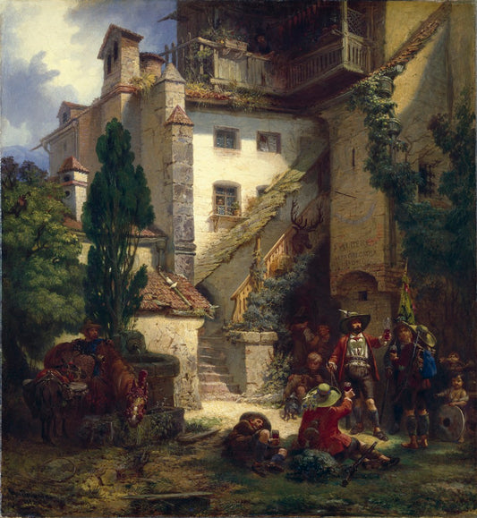 Marksmen in Merano, vintage artwork by Johan Christoffer Boklund, A3 (16x12") Poster Print