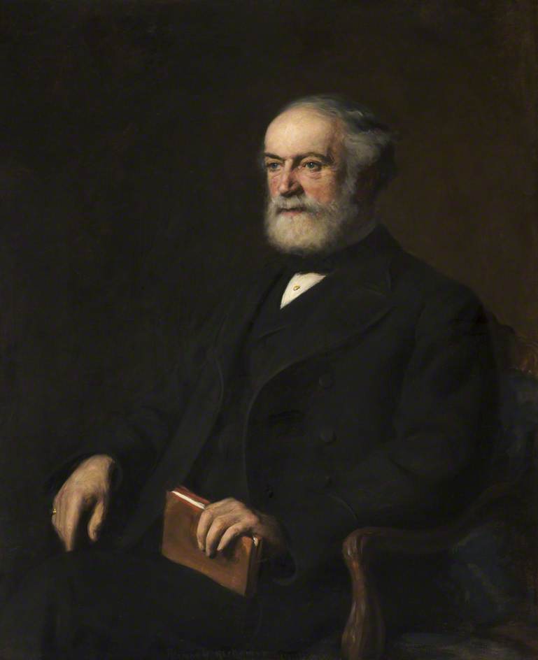 Alfred Angus Nield, Chairman of the Council of Owen College, vintage artwork by Hubert von Herkomer, 12x8" (A4) Poster