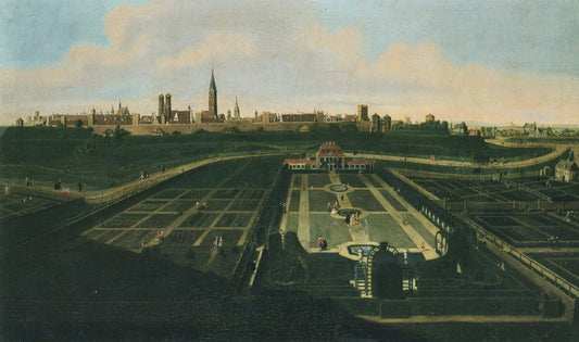 View of Munich, vintage artwork by Peter Jacob Horemans, 12x8" (A4) Poster