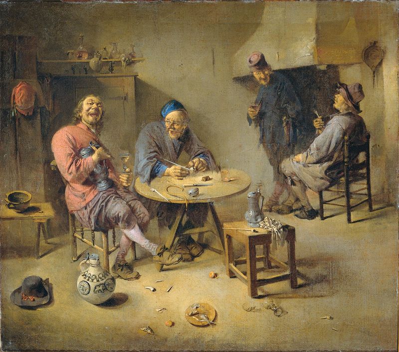 The Bar Room, vintage artwork by Abraham Diepraem, 12x8" (A4) Poster