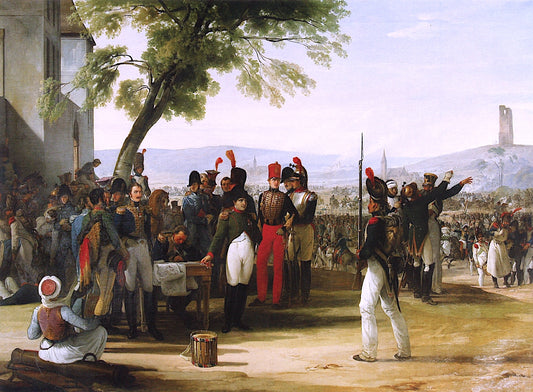 Napoleon I giving out Decorations after the Battle of Wagram, vintage artwork by Francesco Paolo Hayez, A3 (16x12") Poster Print