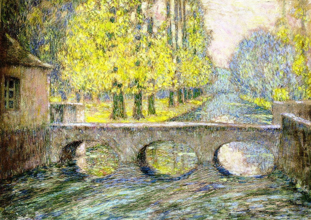 Bridge, Autumn, Gisors by Henri Le Sidaner,A3(16x12")Poster
