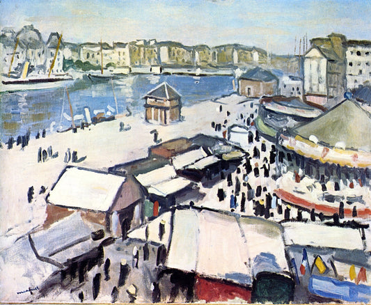 Fair at Le Havre, vintage artwork by Albert Marquet, 12x8" (A4) Poster
