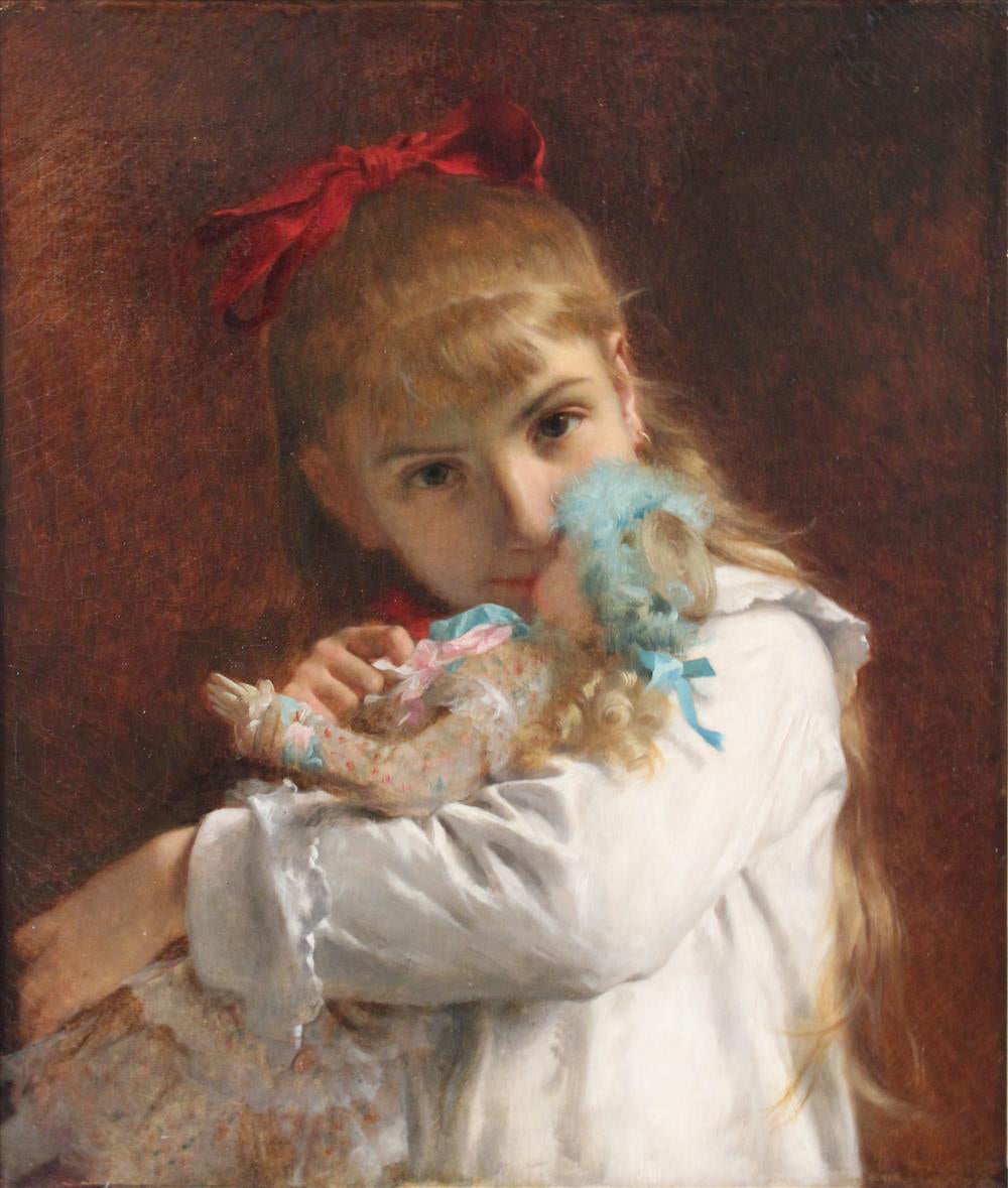 A New Doll, vintage artwork by Pierre-Auguste Cot, 12x8" (A4) Poster