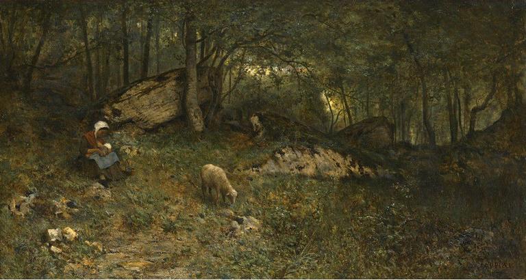 Le Haut du Bois des Roches à Rossillon, vintage artwork by Jacques Barthelemy Appian, A3 (16x12") Poster Print