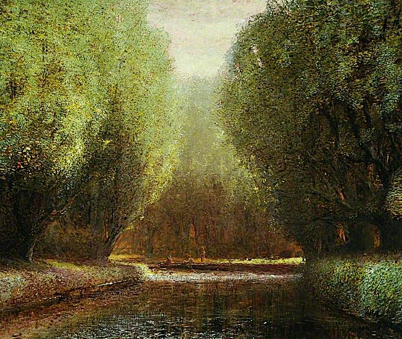 The Canal Bend, vintage artwork by Arthur Lowe, 12x8" (A4) Poster