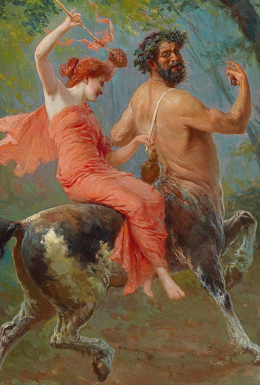 Festival of the Centaurs (detail), vintage artwork by Edouardo Ettore Forti, 12x8" (A4) Poster