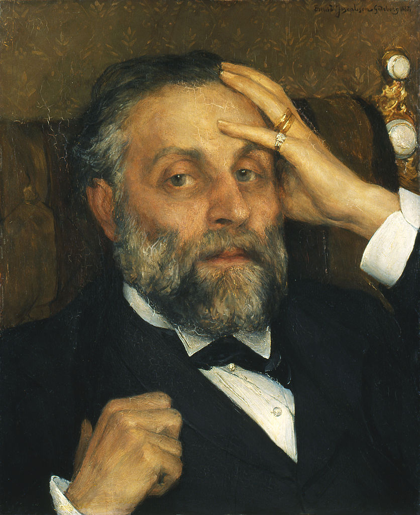 Portrait of Pontus Fürstenberg, vintage artwork by Ernst Josephson, 12x8" (A4) Poster