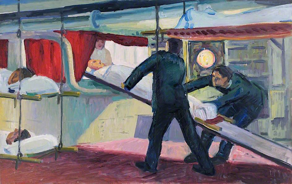 r the Wounded in a Man of War by Jan (Godfrey Jervis) Gordon,16x12(A3) Poster