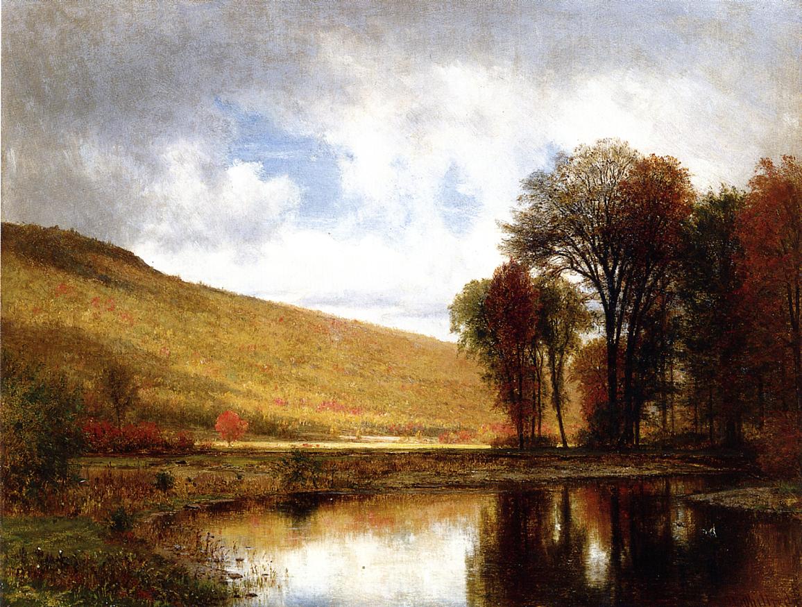 Autumn on the Deleware, vintage artwork by Thomas Worthington Whittredge, A3 (16x12") Poster Print