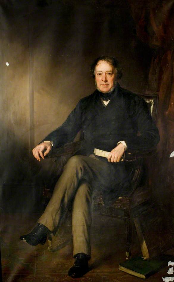 The Right Honourable Edward Ellice, vintage artwork by Sir Francis Grant, P.R.A., A3 (16x12") Poster Print