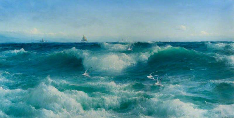 The Breakers, vintage artwork by David James, 12x8" (A4) Poster