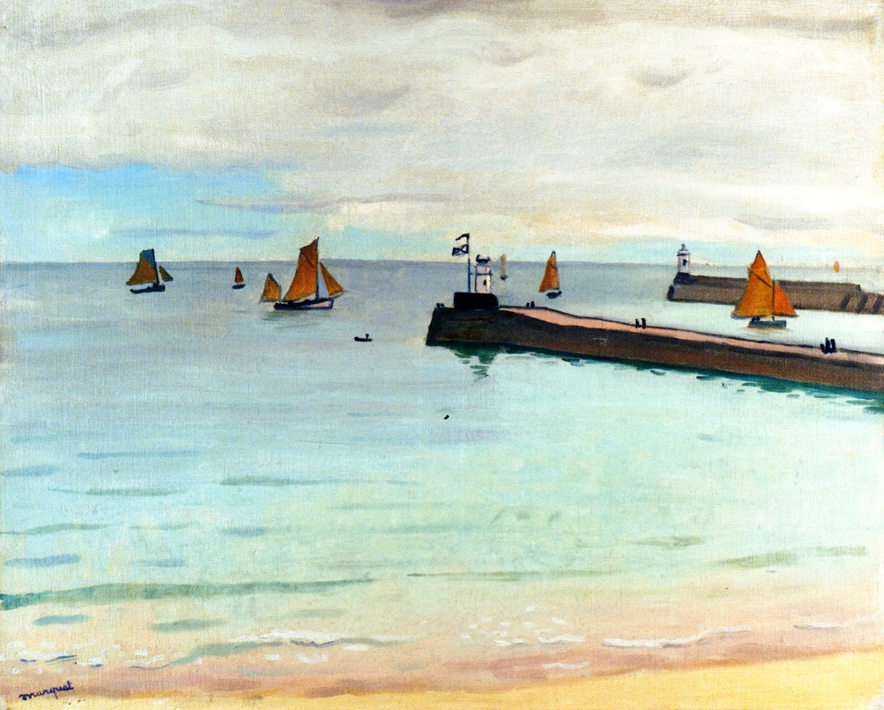 Entrance to the Harbor at Sables d'Olonne by Albert Marquet,16x12(A3) Poster