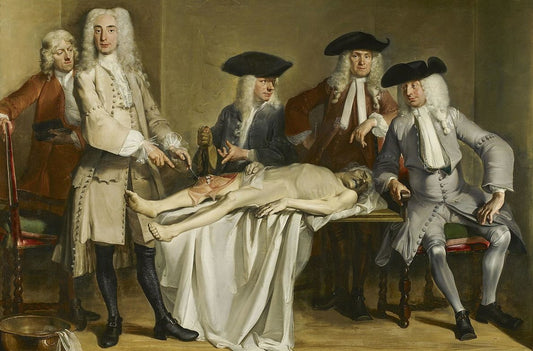 Anatomy Lesson of Dr Willem Röell, vintage artwork by Cornelis Troost, 12x8" (A4) Poster